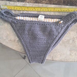 She made me grey crochet bikini bottom S/M Fits Like A Small Extra Small